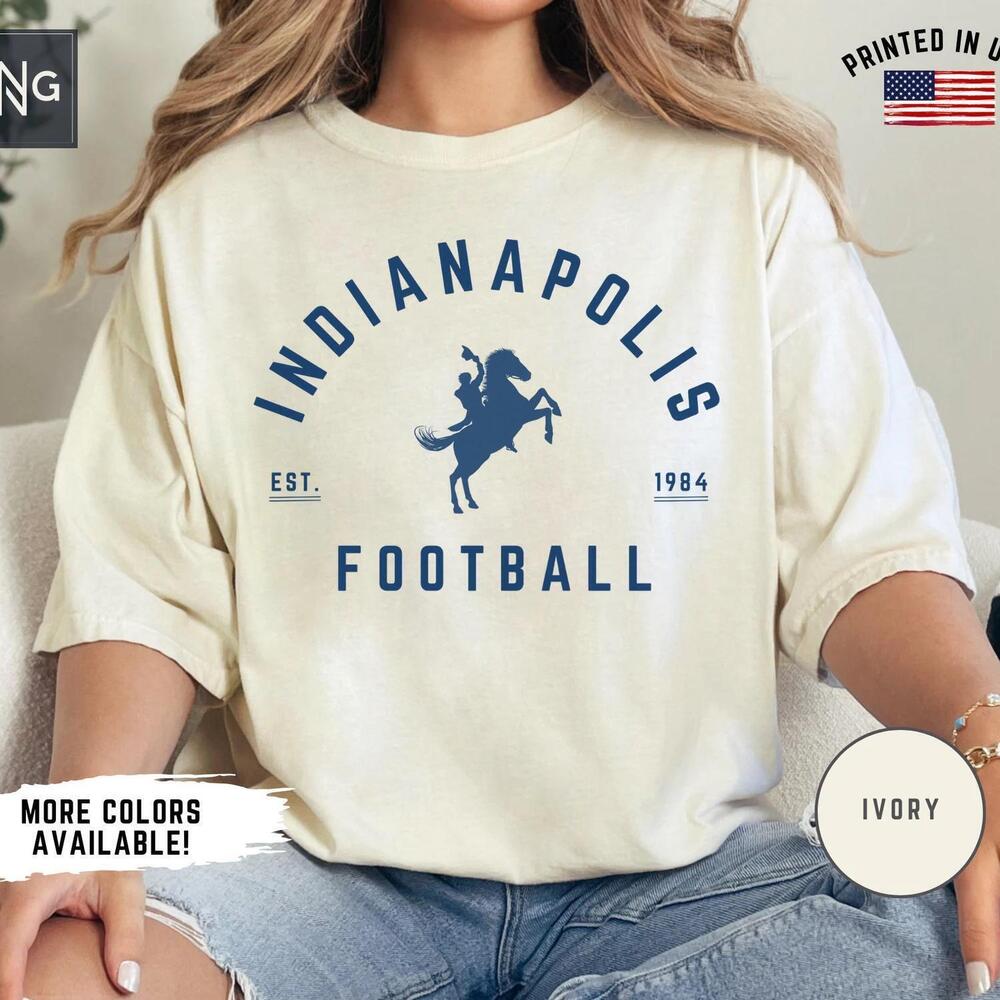 Retro Indianapolis Colts Football Sports Apparel Game Day Fan Gift Shirt
